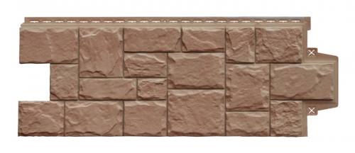 Фасадная панель GRAND LINE Крупный камень (Миндаль), 1,10м
